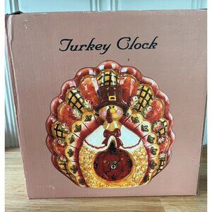 Vintage Ceramic Turkey Wall Clock In Original Box